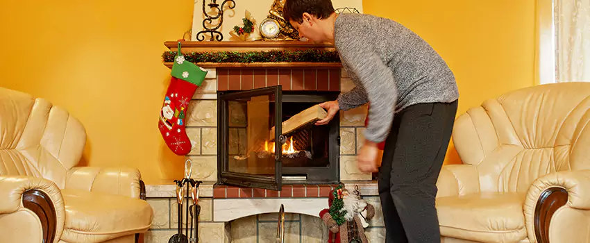 Rusted Metal Fireplace Restoration in Hollister, California